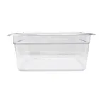 image of Omcan USA 80064 Clear Polycarbonate Food Pan, 12-4/5" x 10-7/16" x 5-7/8", Half Size, 4-5" NSF