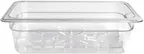 image of Omcan USA 80074 1/3 Size Clear Polycarbonate Food Pan, 12-4/5" x 6-15/96" x 3-15/96" Deep NSF