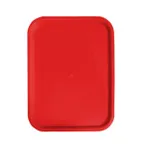 image of Omcan USA 80098 Fast Food Tray – Rectangular 12" x 16" Basket‑Weave Polypropylene, Red, NSF‑Listed