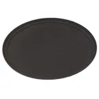 image of Omcan USA 80107 Oval Non‑Slip Serving Tray, 26" Diameter, Black ABS Plastic, NSF