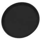 image of Omcan USA 80111 - 11" Round Non-Slip Serving Tray, ABS Plastic, Black, NSF-Approved
