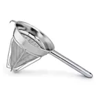 image of Omcan USA 80126 - 8" Fine Mesh Bouillon Strainer, Stainless Steel Chinois, Hollow Reinforced Handle