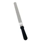 image of Omcan USA 80143 Offset Bakery Spatula, 8½" x 1½" Stainless Steel Blade, Black Plastic Handle