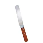 image of Omcan USA 80144 Offset Bakery Spatula, 6-1/2" x 1-5/16" Steel Blade, Brown Wood Handle