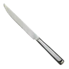 image of Omcan USA 80146 Carving Knife, 8" Blade, Stainless Steel Construction, Edge for Meat, Cutlery