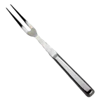 image of Omcan USA 80147 Carving Fork – 11" Two‑Tine Stainless Steel Fork with Full‑Length Handle, Cutlery