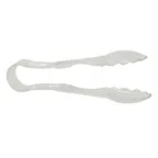 image of Omcan USA 80150 Plastic Serving Tongs, 6" Scallop Grip, Clear Polycarbonate, 3-6" Size