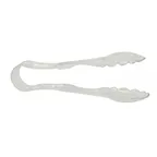 image of Omcan USA 80154 Plastic Serving Tongs, 9" Scallop Grip, Clear Polycarbonate, NSF, 7-9" Food Service