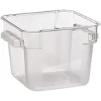 image of Omcan USA 80168 6-Qt Square Clear Polycarbonate Food Container – Container Only, NSF