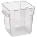 image of Omcan USA 80170 4 Qt Square Food Storage Container, Polycarbonate Clear, Container Only