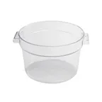 image of Omcan USA 80177 Food Storage Container – 6 Qt Round Polycarbonate Clear, No Lid, NSF