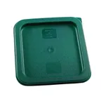 image of Omcan USA 80181 Square Storage Container Lid, Green Polyethylene, Fits 2-Qt And 4-Qt Containers