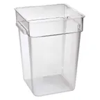 image of Omcan USA 80182 22‑Qt Square Clear Polycarbonate Food Storage Container, 19‑24 Qt