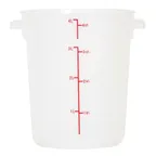 image of Omcan USA 80194 Food Storage Container, 4-Qt Round Polypropylene, Translucent, Container Only