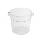 image of Omcan USA 80200 22 Qt Round Clear Polycarbonate Food Container - 19-24 Qt, No Lid