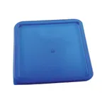 image of Omcan USA 80202 Storage Lid, Blue Polyethylene, Fits 12, 18 & 22 Qt Containers, Snap‑Fit Seal