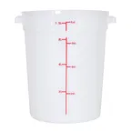 image of Omcan USA 80210 8-Qt Round Storage Container, Polypropylene White, 7-12 Qt, No Lid