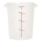 image of Omcan USA 80213 Food Storage Container – 8 Qt Round PP, 7‑12 Qt, No Lid, NSF
