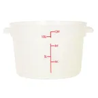 image of Omcan USA 80233 - 12 Qt Round Storage Container, Translucent PP, 7-12 Qt, Lid-Free
