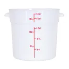 image of Omcan USA 80238 Food Storage Container – 18‑Qt Round Polypropylene, White, Container Only, NSF