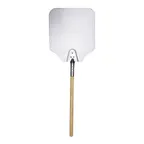 image of Omcan USA 80250 Pizza Peel – 12" x 14" Aluminum Blade, 36" Wooden Handle, 30"‑39" Length, Tool