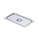 image of Omcan USA 80270 Stainless Steel Steam Table Pan Cover – 1/3‑Size Flat Solid with Handle, No Hinge