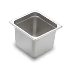 image of Omcan USA 80279 Stainless Steel Steam Table Pan, 1/6 Size, 6-7/8" x 6-5/16" x 6" Deep, NSF