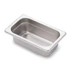 image of Omcan USA 80282 Steam Table Pan – 1/9 Size, 6-7/8" x 4-1/4" x 2-1/2" Stainless Steel, NSF