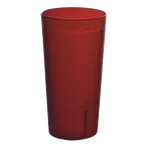 image of Omcan USA 80333 Pebbled Red 8oz Tumbler, BPA‑Free Plastic, Textured, 1 Cup