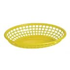 image of Omcan USA 80361 - Yellow Oval Plastic Food Serving Basket, 9" Size
