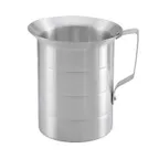 image of Omcan USA 80403 Measuring Cup – 4 Qt (128 oz) Aluminum, Riveted Handles, 3800 mL