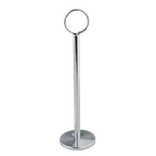 image of Omcan USA 80535 Menu Card Holder / Number Stand, 12" Height, 2" Diameter Base, Chrome Plated