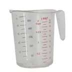 image of Omcan USA 80571 Measuring Cup, 1 Pint (500ml) PC, Dishwasher Safe, Raised Qt/Liter Markings