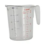 image of Omcan USA 80572 Measuring Cup – 1 Qt (1000ml) Clear Plastic, Qts/Liters Marks, Dishwasher Safe