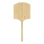 image of Omcan USA 80608 Pizza Peel - 18" x 18" Square Wood Blade, 42" Length, Tapered Wood Handle