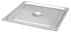 image of Omcan USA 80620 Stainless Steel Steam Table Pan Cover, 2/3‑Size Solid with Handle, NSF, No Hinge