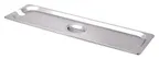 image of Omcan USA 80621 Stainless Steel Steam Table Pan Cover, 1/2‑Size Long Flat Slotted with Handle, NSF