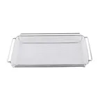 image of Omcan USA 80631 Combifry French Fry Tray, 20" x 12" Stainless Steel Mesh, Rectangular
