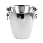 image of Omcan USA 80833 Wine Bucket - 4-Quart Stainless Steel Cooler, Non‑Insulated, 1‑4 Qt Capacity