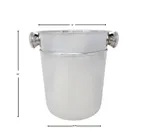 image of Omcan USA 80836 Wine Bucket - 8‑Quart Stainless Steel Cooler, Knob Handles, 5‑9 Qt Capacity