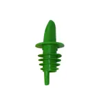 image of Omcan USA 80853 – Green Plastic Free‑Flow Liquor Pourer, 12‑Pack, Durable Barware, No‑Collar Design, Easy Pour, Plastic