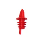image of Omcan USA 80855 - Red Plastic Free-Flow Liquor Pourer, No Collar, 12 per Pack, Durable Plastic Construction,