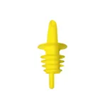 image of Omcan USA 80857 Free-Flow Plastic Liquor Pourer, Yellow Spout, 12 Per Pack, Bartending Supplies