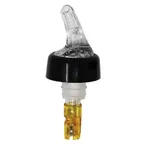 image of Omcan USA 80884 Liquor Pourer – 1.5 oz Capacity Plastic Pourer with Collar, Clear Spout, Yellow Tail, Pack of 12