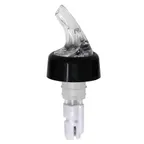 image of Omcan USA 80885 2 Oz Plastic Liquor Pourer With Collar, Clear Spout And White Tail, 12/Pack