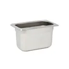 image of Omcan USA 81123 Steel Table Pan, 1/9 Size, 6-7/8" x 4-1/4" x 6" Deep, 24-Gauge, NSF