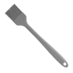 image of Omcan USA 81145 Pastry Brush 1-3/4" x 10" Silicone Grey Heat‑Resistant BPA‑Free Dishwasher‑Safe Hook