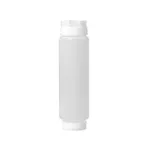 image of Omcan USA 81161 - 16 oz Clear Squeeze Bottle, Wide‑Mouth 62mm, Tip, PP/PE/Sil, Clear/White Cap, NSF