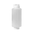 image of Omcan USA 81164 Dual‑Way Squeeze Bottle, 32 oz PP/PE & Silicone, 85 mm Wide‑Mouth, Tip, NSF