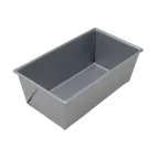 image of Omcan USA 81203 Bread Loaf Pan, 1 lb, 8-1/2" x 4-1/2" x 2-3/4" Deep, Glazed Aluminized Steel